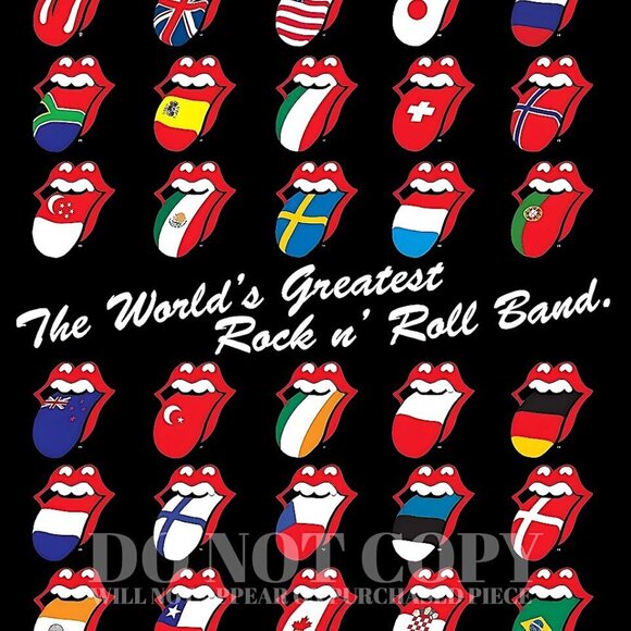 The Rolling Stones Poster 11 X 17 | Iconic Tongue | Countries | RARE Art Print - Picture 2 of 2
